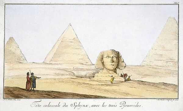 Great Sphinx and Three Pyramids, 18th century. Artist: Tuscher Hafniae