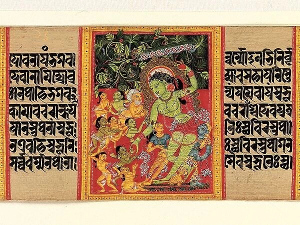 Green Tara Dispensing Boons to Ecstatic Devotees... (Perfection of Wisdom), early 12th century