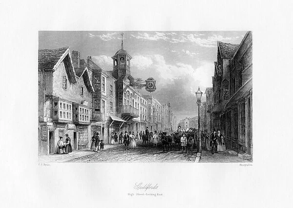 Guildford High Street, Guildford, Surrey, 19th century. Artist: Shury & Son