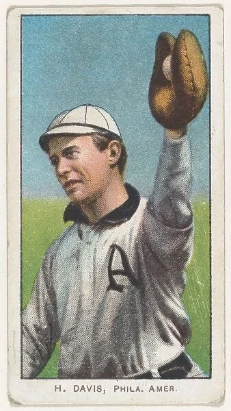 H. Davis, Philadelphia, American League, from the White Border series (T206) for the Am