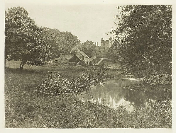 Haddon Hall and Homestead, From the River, 1880s. Creator: Peter Henry Emerson