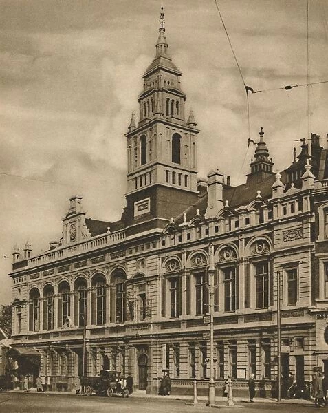 Hammersmith Town Hall from Hammersmith Broadway, c1935. Creator: Donald McLeish