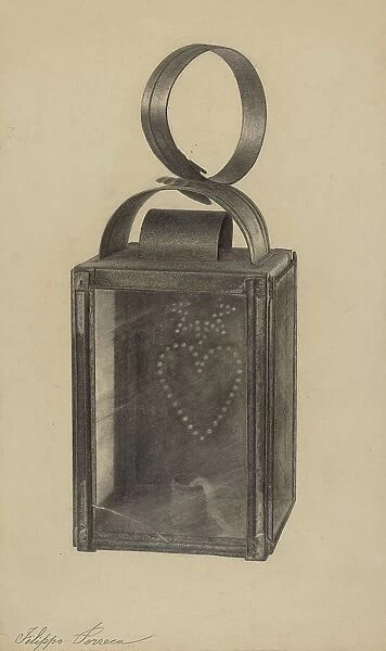 Hand Lantern, c. 1938. Creator: Filippo Porreca