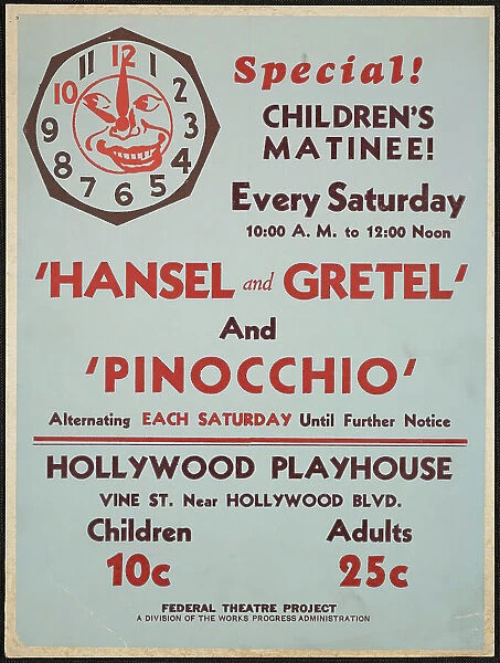 Hansel and Gretel, Los Angeles, [193-]. Creator: Unknown