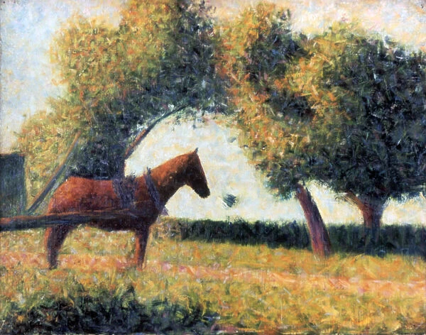 The Harnessed Horse, 1883. Artist: Georges-Pierre Seurat