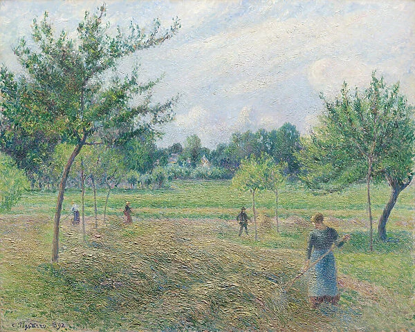 Haymaking at Eragny, 1892. Creator: Camille Pissarro