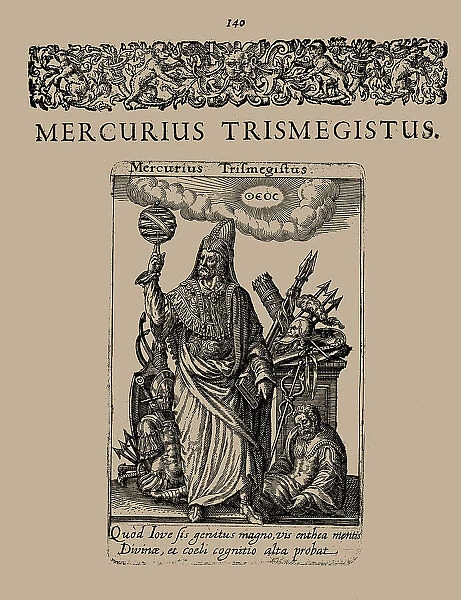 Hermes Trismegistus. From De divinatione et magicis praestigiis, 1616. Creator: Bry, Johann Theodor de (1561-1623)