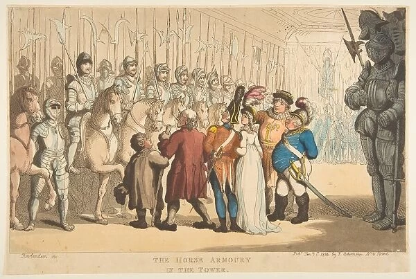 The Horse Armoury in the Tower, January 1, 1800. Creator: Thomas Rowlandson