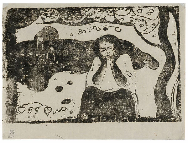 Human Miseries, from the Suite of Late Wood-Block Prints, 1898  /  99. Creator: Paul Gauguin