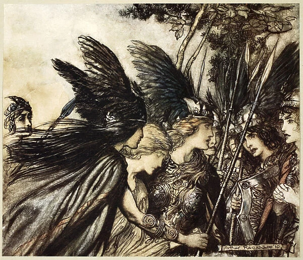 I flee for the first time and am pursued, 1910. Artist: Arthur Rackham