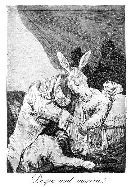 Of what ill he die?, 1799. Artist: Francisco Goya