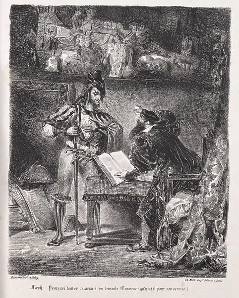 Illustrations for Faust: Mephistopheles visits Faust, 1828. Creator