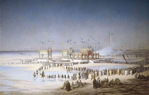 Inauguration Ceremony of the Suez Canal at Port-Said, 17 November, 1869, 1869. Creator: Riou