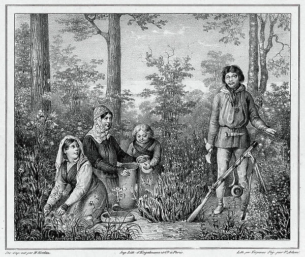Inhabitants of Kamchatka, 19th century. Creators: Friedrich Heinrich Kittlitz, Victor Adam, Jean Louis Tirpenne
