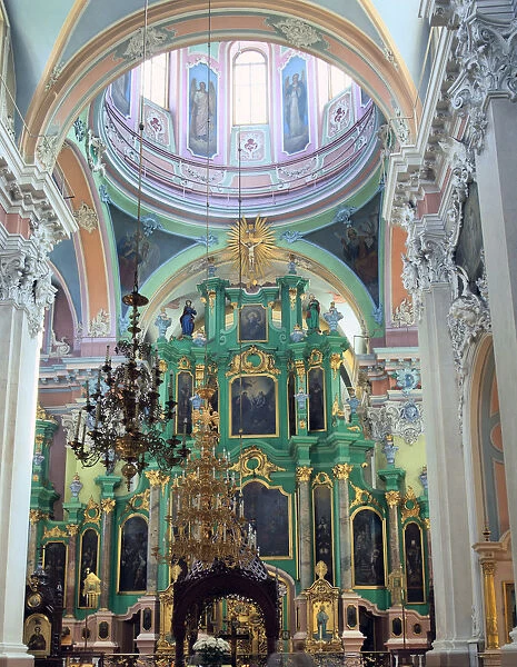 Interior of the Church of the Holy Spirit, Vilnius, Lithuania