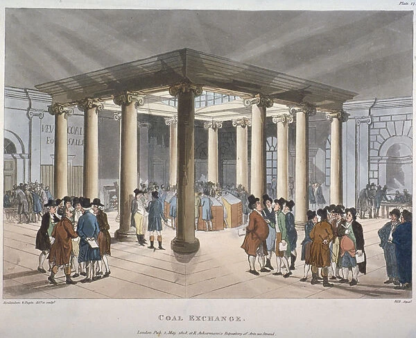 Interior view of the Coal Exchange, Thames Street, City of London, 1808