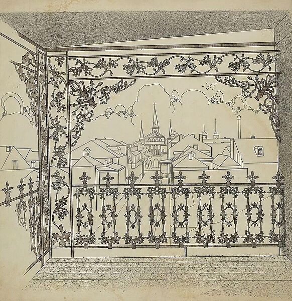 Iron Balcony, c. 1936. Creator: Lucien Verbeke