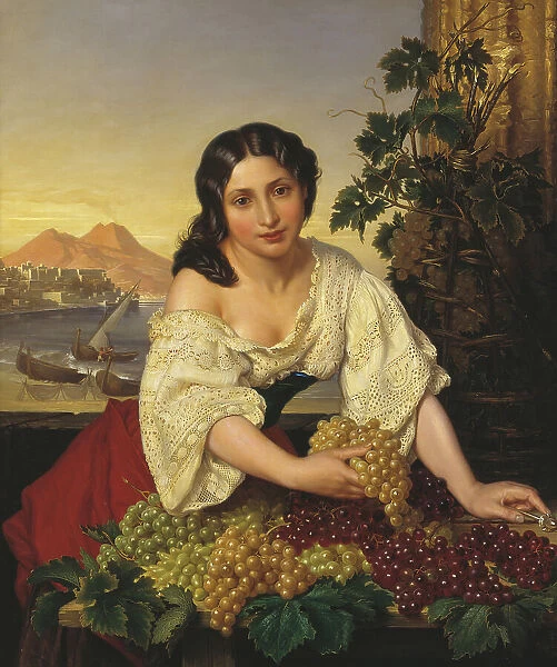 Italian Fruit Seller, 1865. Creator: Carl Gustaf Plagemann