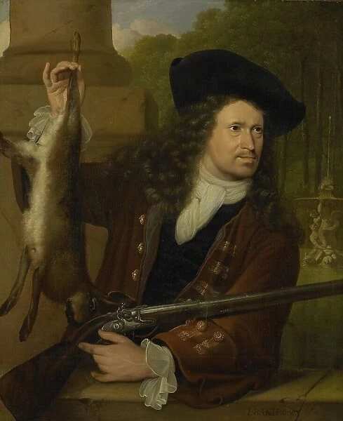 Jan de Hooghe (1650-1731). Anna de Hooghe's Cousin, Dressed for Shooting, 1700. Creator: Ludolf Bakhuizen