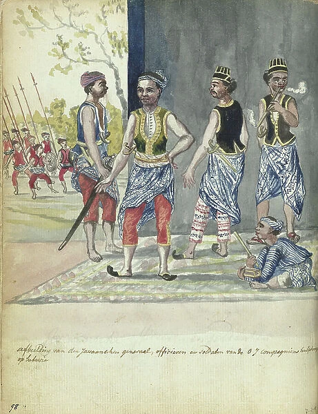 Javanese auxiliary troops of the Company, 1779-1785. Creator: Jan Brandes