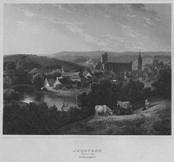 Jedburgh, (General View. ) Roxburghshire, 1814. Artist: John Greig