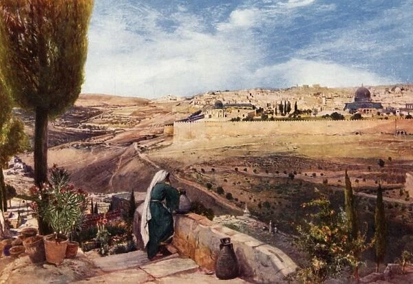 Jerusalem from the Mount of Olives where Christ wept over the City, 1902. Creator