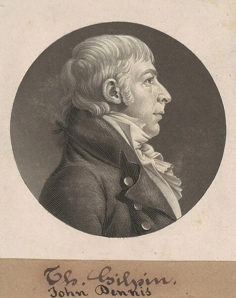 John Dennis, 1803-1805. Creator: Charles Balthazar Julien Fevret de Saint-Memin