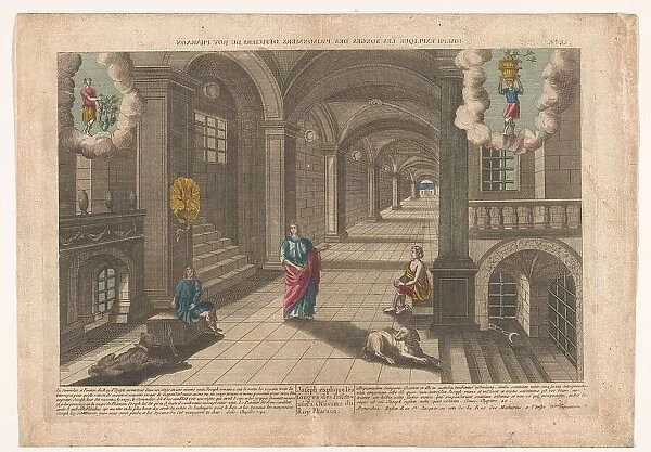 Joseph explains the dreams of the baker and the cupbearer, 1700-1799. Creator: Anon