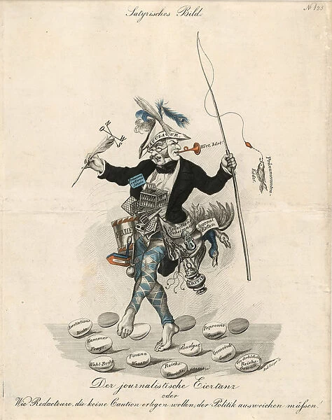 The journalistic egg dance, c. 1840
