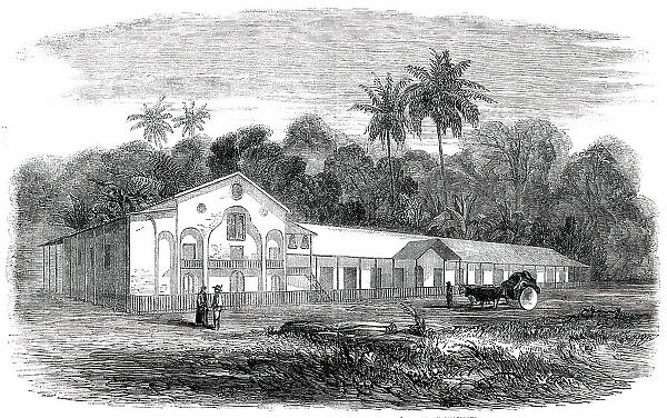 Journey to Gold-Washings in Venezuela - Monastery and Church of Guacipati, 1850. Creator: Unknown