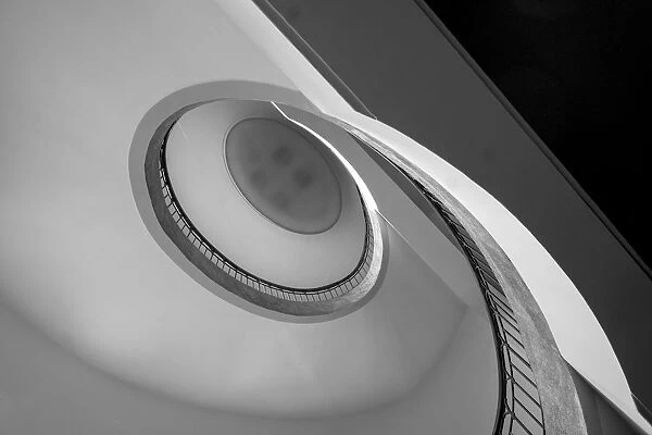 Jugenstil staircase. Main building, Bauhaus-University Weimar, (1904-1911), Germany, 2018