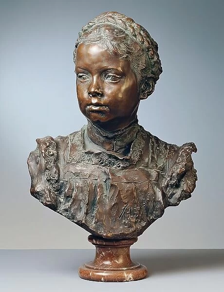 Julie von Benesch at the age of 8, 1889. Creator: Viktor Oskar Tilgner