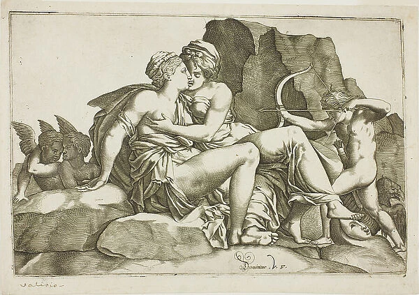 Jupiter and Callisto, 1560 / 70. Creators: Domenico Vito, Francesco Primaticcio