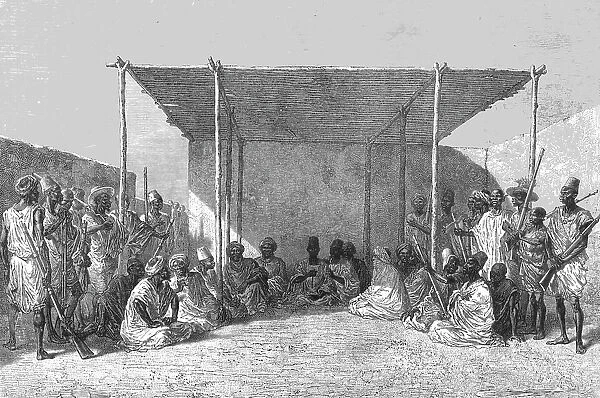 'King Ahmadou at a 'Palaver.'; Journey from the Senegal to the Niger, 1875. Creator: Unknown. 'King Ahmadou at a 'Palaver.'; Journey from the Senegal to the Niger, 1875. Creator: Unknown