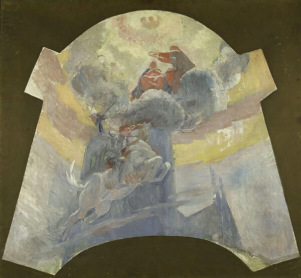 La Mystique, esquisse de la composition d'ensemble, c.1908. Creator: Paul Albert Besnard