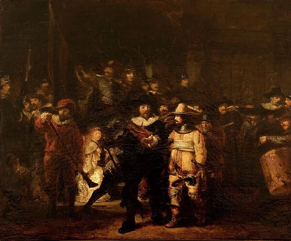 La Ronde de nuit, d'après Rembrandt, c.1853. Creator: Felix Francois Georges Philibert Ziem