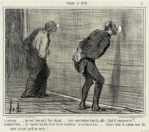 L'Acteur...on voit bien qu'il fait chaud... 1856. Creator: Honore Daumier
