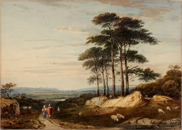 Landscape, 1835. Creator: John Varley I