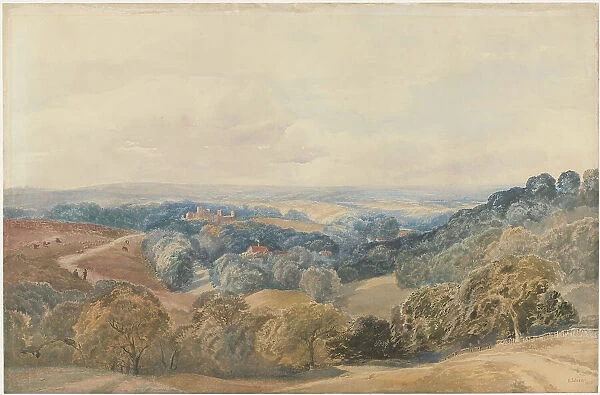 Landscape with Crieff Castle, 1865. Creator: Henry Jutsum