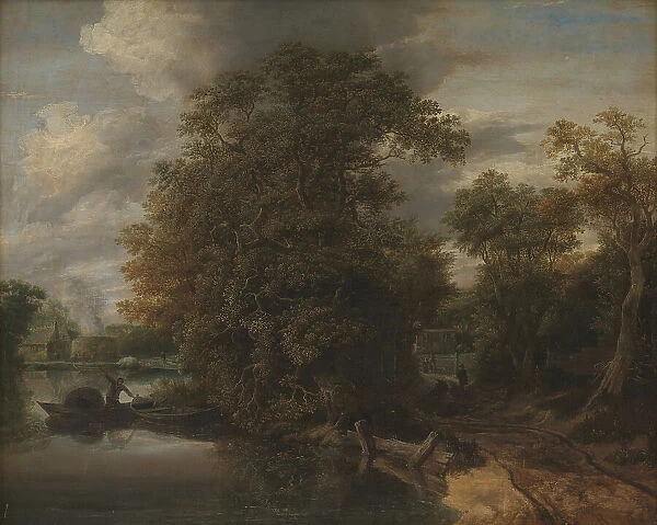 Landscape by a River. In the Background a Limekiln, 1640-1678. Creator: Cornelis Gerritsz. Decker