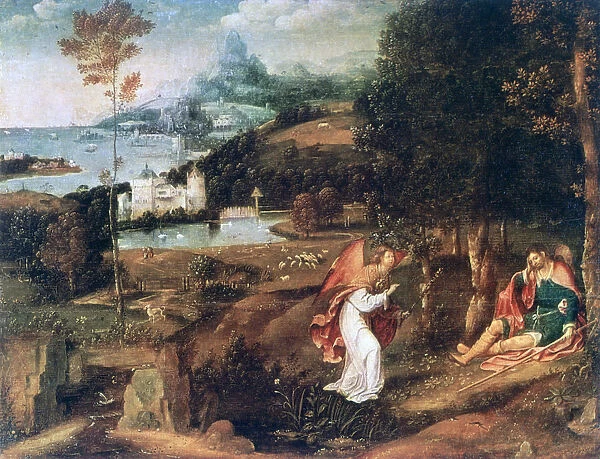 Landscape Scene with Saint Roch, c1500-1524. Artist: Joachim Patinir