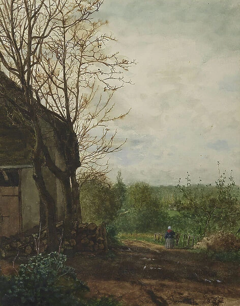 Lane beside a Building, 1865. Creator: Leon Bonvin