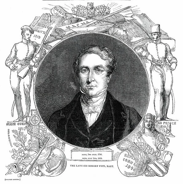 The late Sir Robert Peel, Bart. 1850. Creator: Unknown