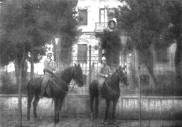 Le Consulat d'Autriche-Hongrie garde par les gendarmes francais. 1916. Creator: Unknown