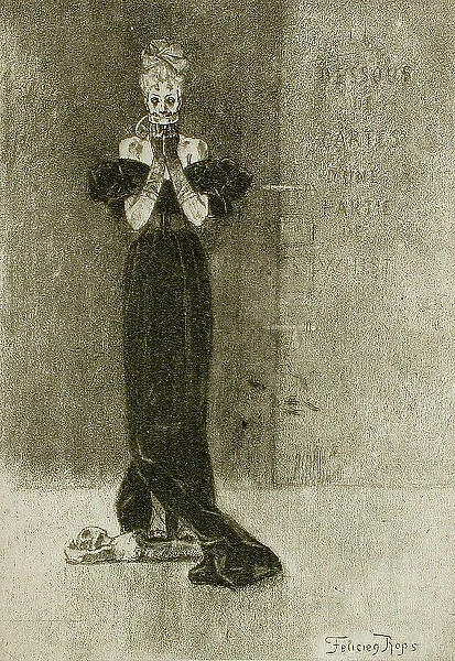 Le Dessous de cartes d'une partie de Whist, 1886. Creator: Félicien Rops