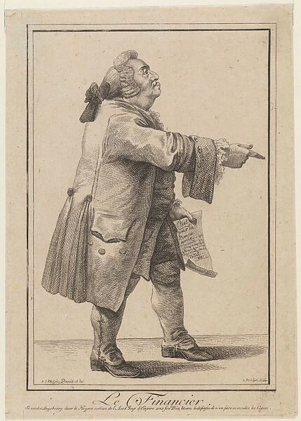 Le Financier (The Financier), 1784. Artist: Goez, Joseph Franz, von (1754-1815)