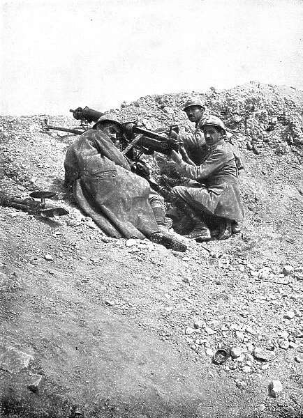 At Le Mort Homme; German machine guns turned against the enemy, 1917. Creator: Unknown