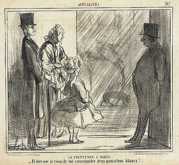 Le Printemps à Paris, 1856. Creator: Honore Daumier