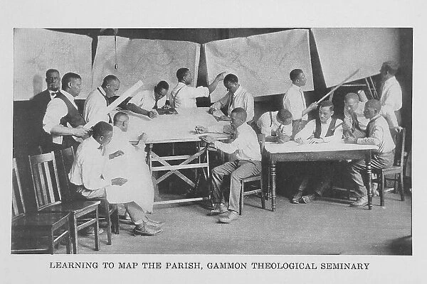 Learning to map the Parish, Gammon Theological Seminary, 1922. Creator: Unknown