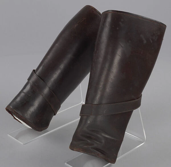 Leather leggings worn by Peter L. Robinson, Sr. during World War I, ca. 1917